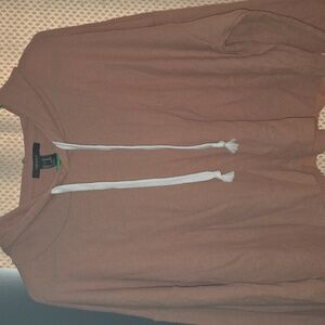 Forever 21 Peach Hooded Crop Top